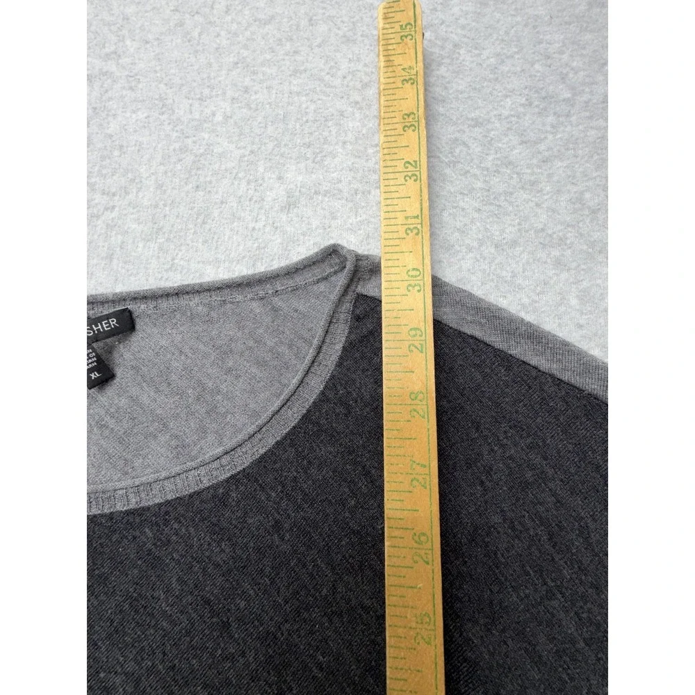 Eileen Fisher Sweater Womens XL Gray 100% Merino Wool Boat Neck Dolman Knit
